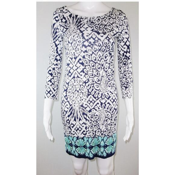 Lilly Pulitzer Hollee Dress Bright Navy Pineapple Coastal Pima Cotton Size S NWT - Picture 3 of 11